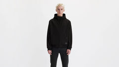 Soft Shell Hoodie Bomber Jacket - Black