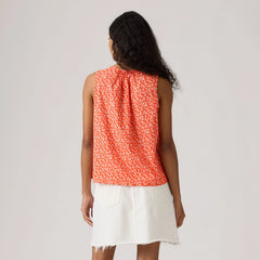 Luella Blouse - Babitz Ditsy Signal - Red
