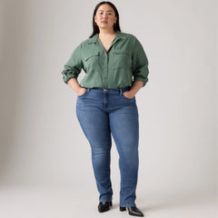 314 Shaping Straight Fit Women's Jeans (Plus Size) - Lapis Gem Plus - Medium Wash