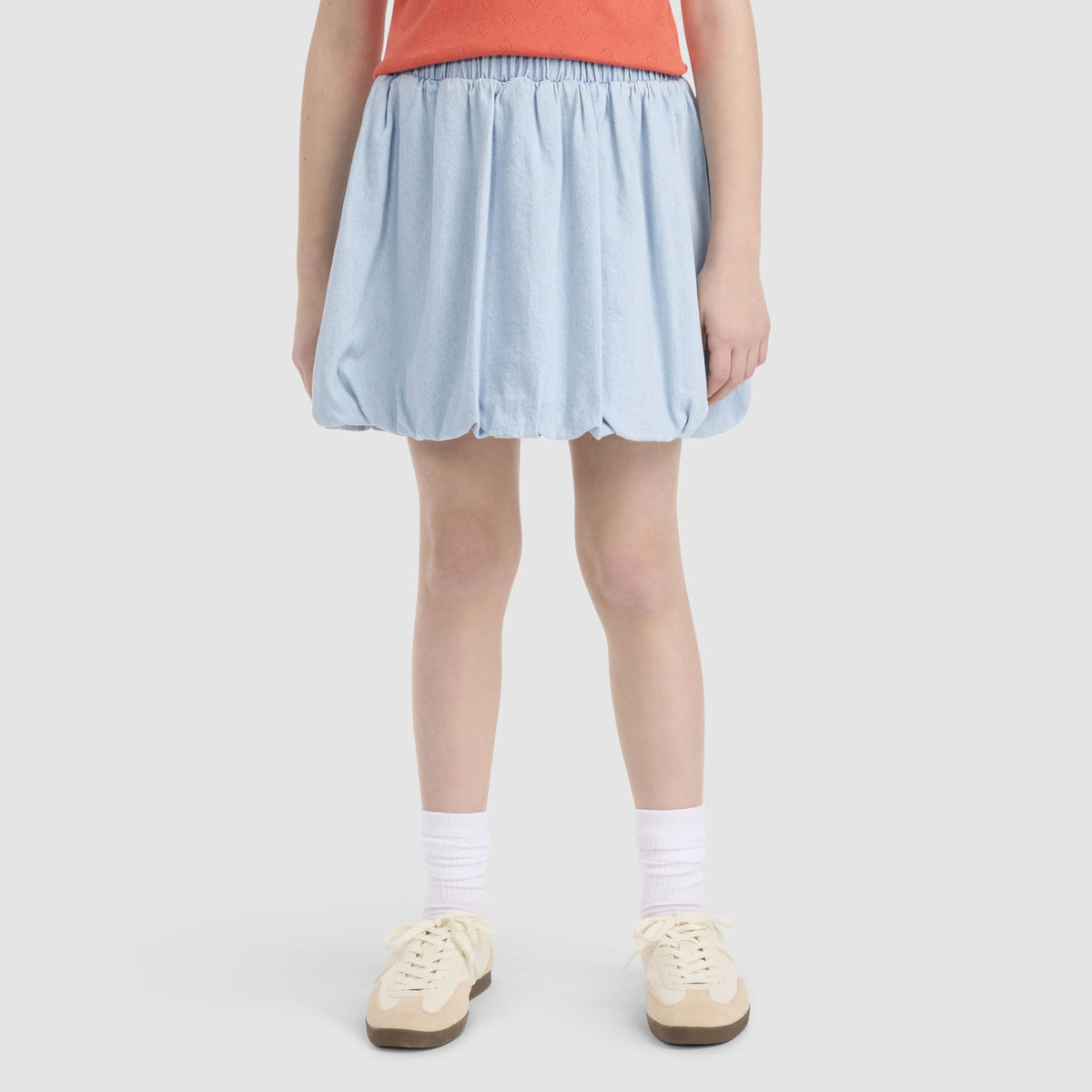 Denim Bubble Skort Big Girls 7-16 - Wow Me Over - Light Wash