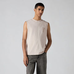 Graphic Muscle Tank - Pumice Stone - Tan