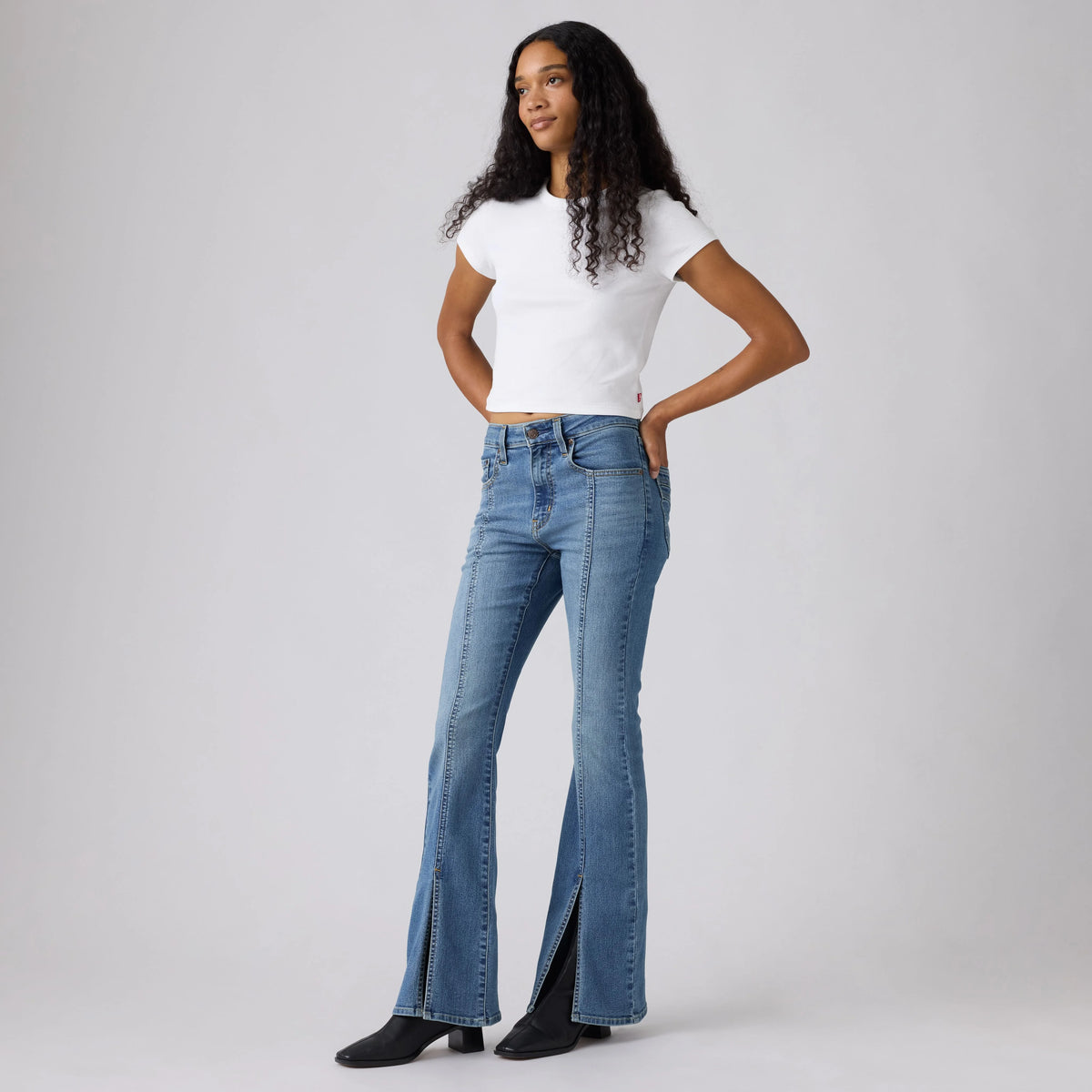 726 High-Rise Split-Hem Flare Women's Jeans - Camp Denim - Medium Wash