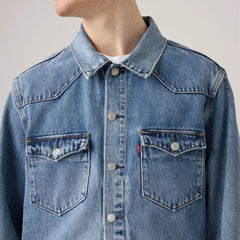 Western Trucker Jacket - Thats A Myth - Medium Wash