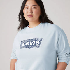 Graphic Logo Everyday Sweatshirt (Plus Size) - Plus Crew Bandana Fi - Blue