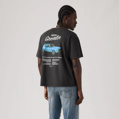 Relaxed Fit Graphic Boxy T-Shirt - Coastal Creative Gremlin Jet - Black