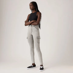 721 High Rise Skinny Cargo Women's Pants - Trerrain Of Thought - Grey