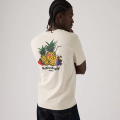 Relaxed Fit Short-Sleeve Graphic T-Shirt - Coastal Creative Fresh Pumice Stone - Tan