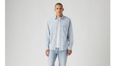 Classic One Pocket Standard Fit Shirt - Cinder - Blue