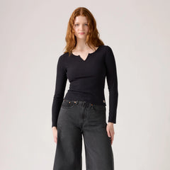 Dry Goods Supersoft Long-Sleeve Tee - Anthracite Night - Black
