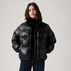 Noe Western Puffer Jacket - Anthracite Night - Black