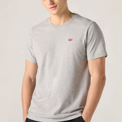 Classic Housemark T-Shirt - Mid Tone Grey Heathe - White