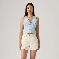 Racer Vest - Never Going To Change - Light Wash