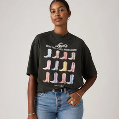 Graphic Logo Short Stack Tee - Tee All The Boots Pi - Black
