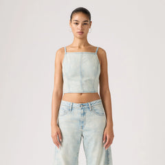 Square Neck Tank - Cielito Lindo Tank - Light Wash