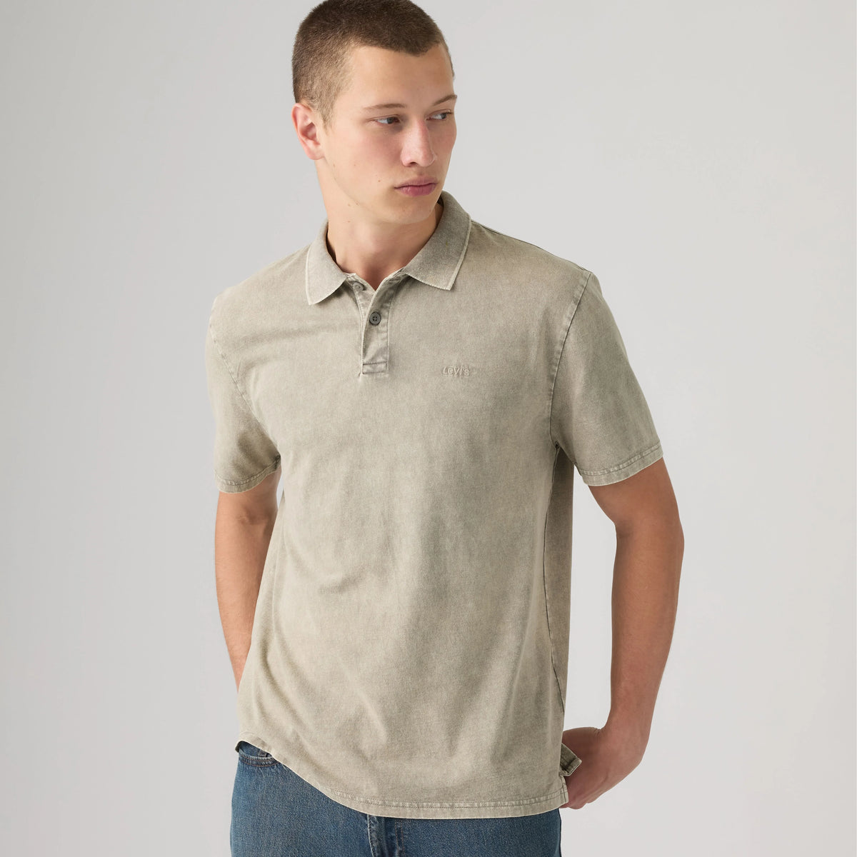Authentic Polo Mineral Wash Shirt - Stones Throw Mineral Wash Silent Storm - Grey