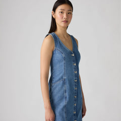 Vianna Vest Mini Dress - Special Showing - Medium Wash