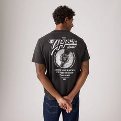 Relaxed Fit Short-Sleeve Graphic T-Shirt - Zipper Radio Jet Black - Black