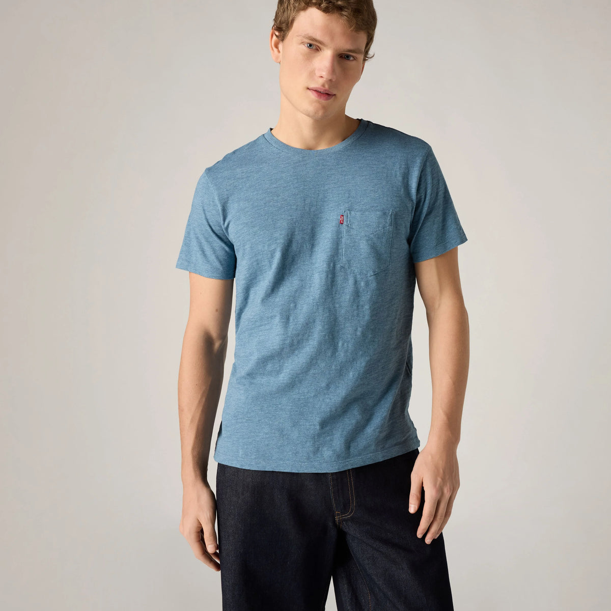 Classic Pocket T-Shirt - Indigo Wash Heather Slub - Blue