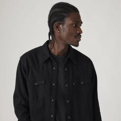 Barstow Western Denim Shirt - Marble Black
