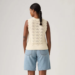 Hope Crochet Tank Top - Pristine - White