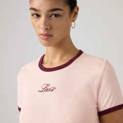 Graphic Rickie Ringer T-Shirt - Crusive Crystal - Pink