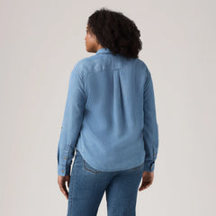 Darlene Shirt (Plus Size) - Take It Again - Medium Wash