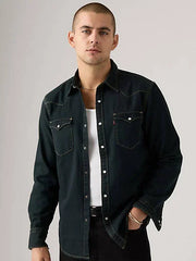 Barstow Western Denim Shirt - Beautiful Ash Washed Black - Black