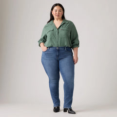 314 Shaping Straight Fit Women's Jeans (Plus Size) - Lapis Gem Plus - Medium Wash