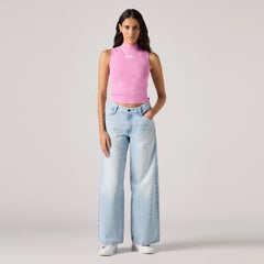 '94 Baggy Wide Leg Women's Jeans - Abraided Art - Light Indigo - Flat Finish