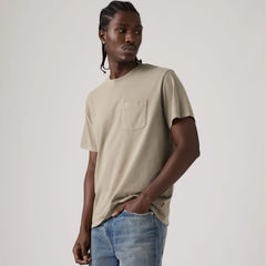 Essential Pocket Garment Dye T-Shirt - Garment Dye Vintage Khaki - Tan