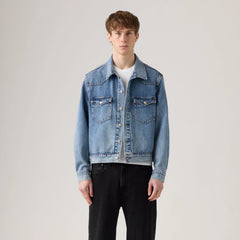 Western Trucker Jacket - Thats A Myth - Medium Wash
