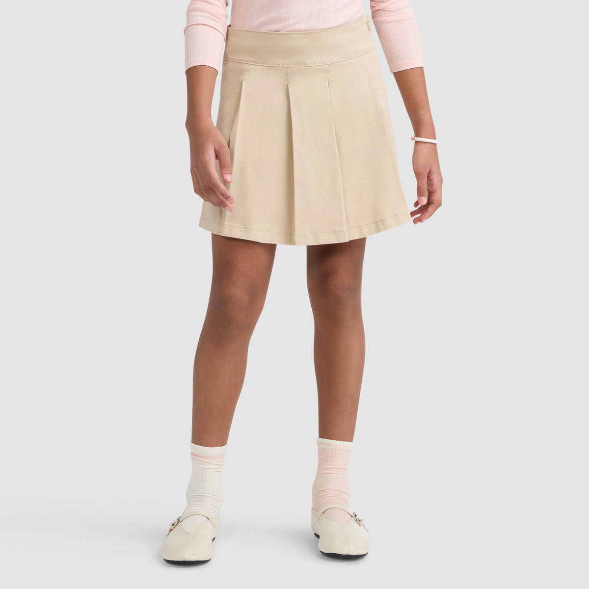 Pleated Uniform Skort Big Girls 7-16 - Safari Too - Brown