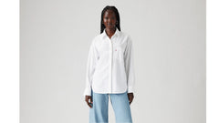 Harlie Boyfriend Button Down Shirt - Bright White