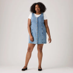 Vianna Vest Mini Dress (Plus Size) - Special Showing - Medium Wash
