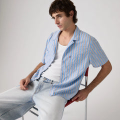 Classic Camper Shirt - Jay Stripe Allure Seersucker - Blue