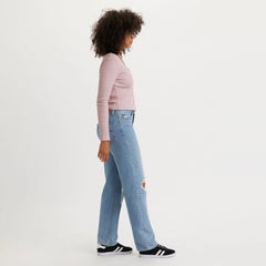 '94 Baggy Women's Jeans - Caution Hot Pants - Medium Wash