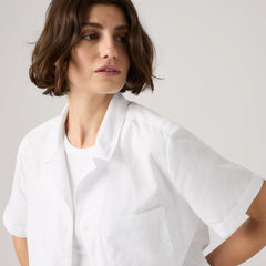 Albie Camp Shirt - Bright White - White