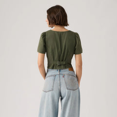 Moxie Slim Blouse - Deep Depths Gd 2 - Green