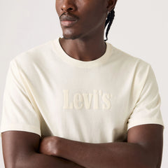 Relaxed Fit Short-Sleeve Graphic T-Shirt - Bolster Logo Egret - White