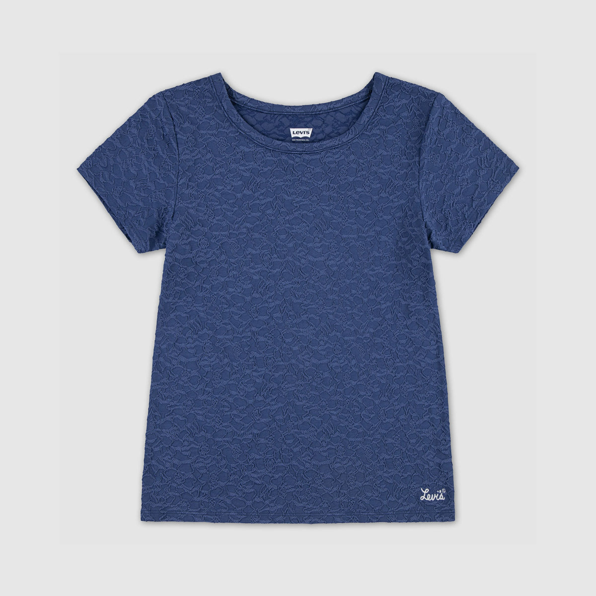 Jacquard Knit Top Big Girls 7-16 - Navy - Blue