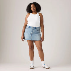 Icon Skirt (Plus Size) - Woven Minutes - Medium Wash