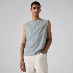 90's Fade Wash Muscle Tank - 90's Fade Wash Lead - Blue