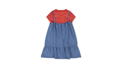 Layerable Dress With Tee Big Girls 7-16 - Splash Zone - Blue / Red