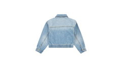 Oversized Scrunchie Waist Trucker JacketLittle Girls 4-6x - Tango Swing - Blue
