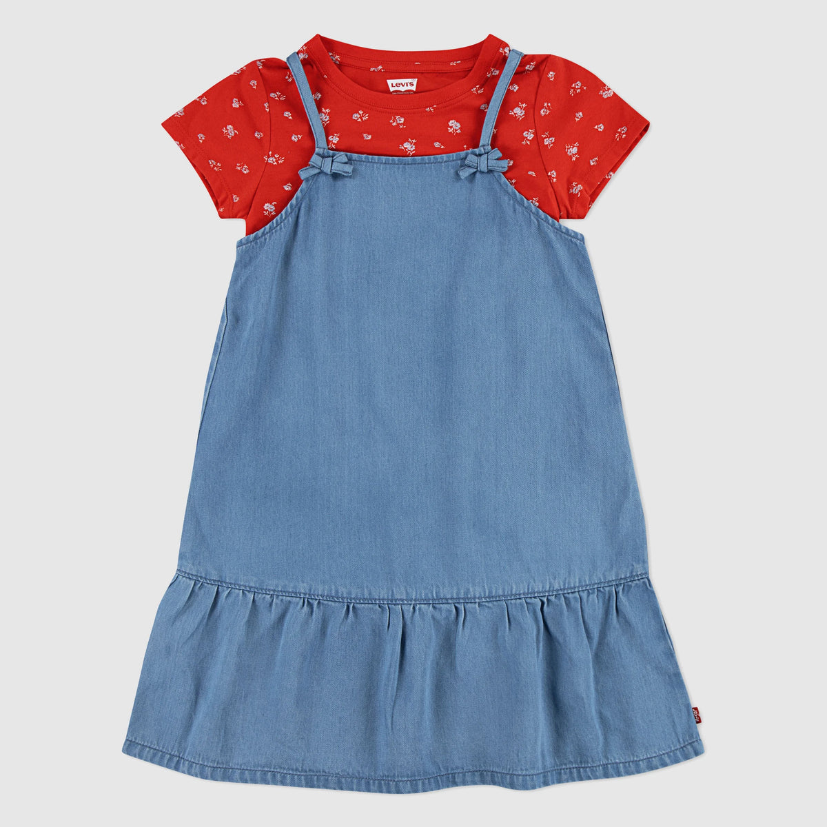 Layerable Dress With Tee Little Girls 4-6x - Splash Zone - Blue / Red