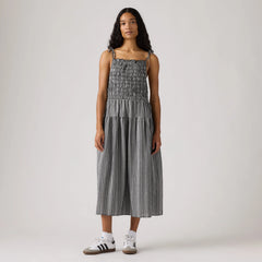 Monaco Midi Sundress - Springtime Dobby Gin - Black