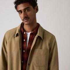 Faux Suede Chore Jacket - Tan - Tan