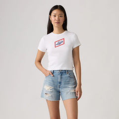 Graphic Logo Essential Sporty Tee - Vintage Levis Logo_S - White