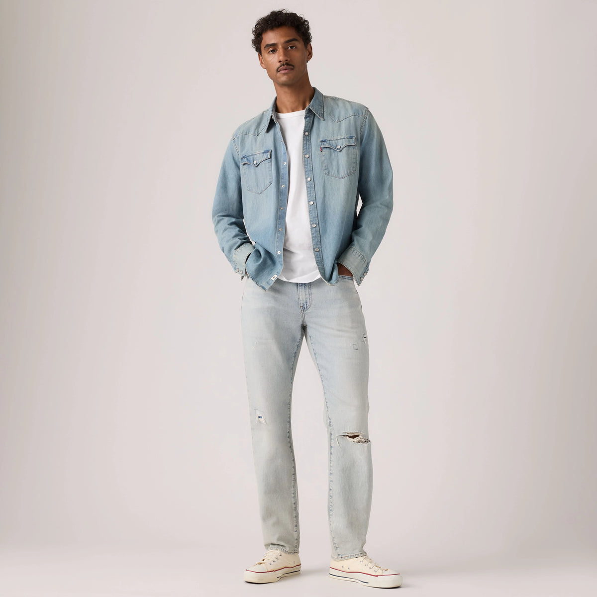 541™ Athletic Taper Men's Jeans - Soaring Skies Distressed - Light Wash