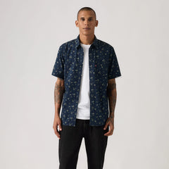 Short-Sleeve Classic One Pocket Standard Fit Shirt - Terry Ditsy Dress Blues - Multi-Color
